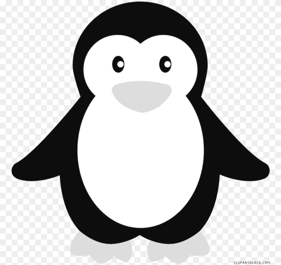 Clipart Baby Black And White Penguin Black And White, Animal, Bird Free Png