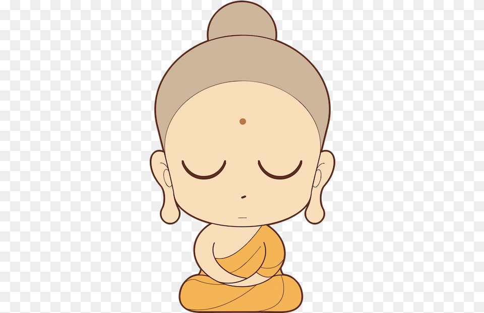 Clipart Baby Buddha Buddhist Monk Cartoon, Person, Art Free Png
