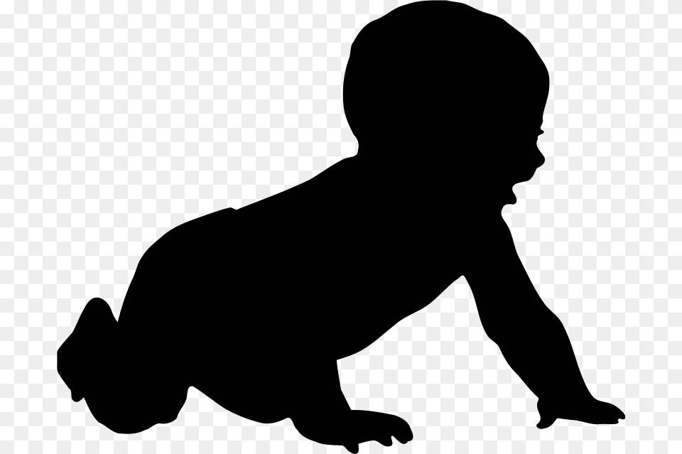 Clipart Baby Silhouette Gringer, Gray Png