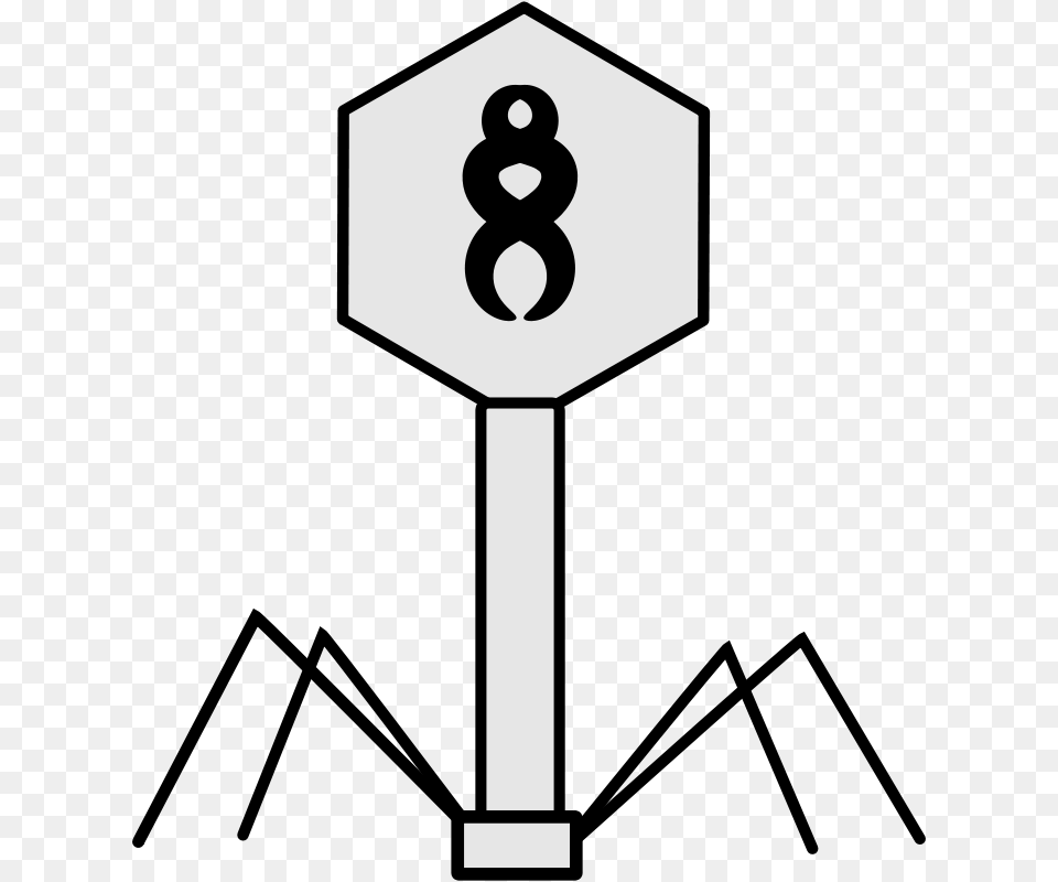Clipart Bacteriophage, Sign, Symbol, Road Sign, Cross Free Png Download