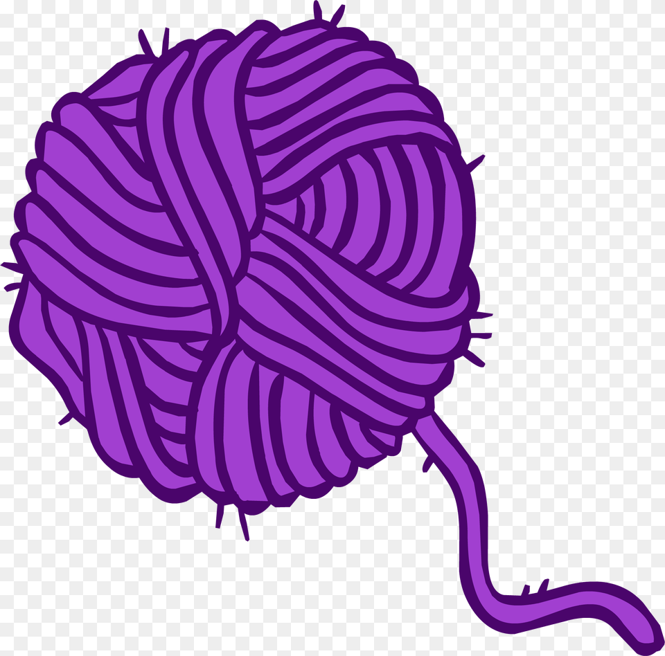 Clipart Ball String Ball Of Wool Cartoon, Purple, Yarn Free Png Download