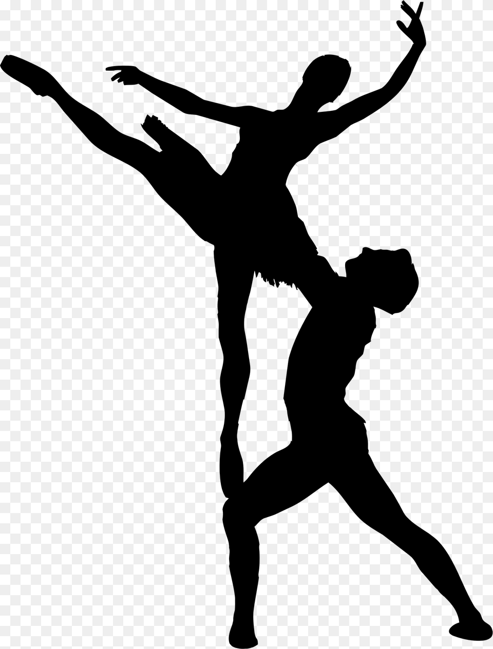 Clipart Ballet Silhouette, Gray Png Image