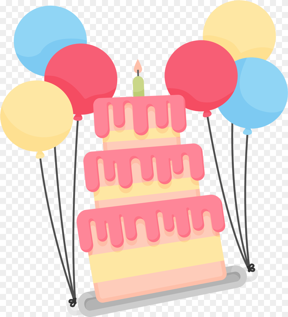 Clipart Balloon Birthday Cake Transparent Background Balloons And Cake Clip Art, People, Person, Cream, Food Png