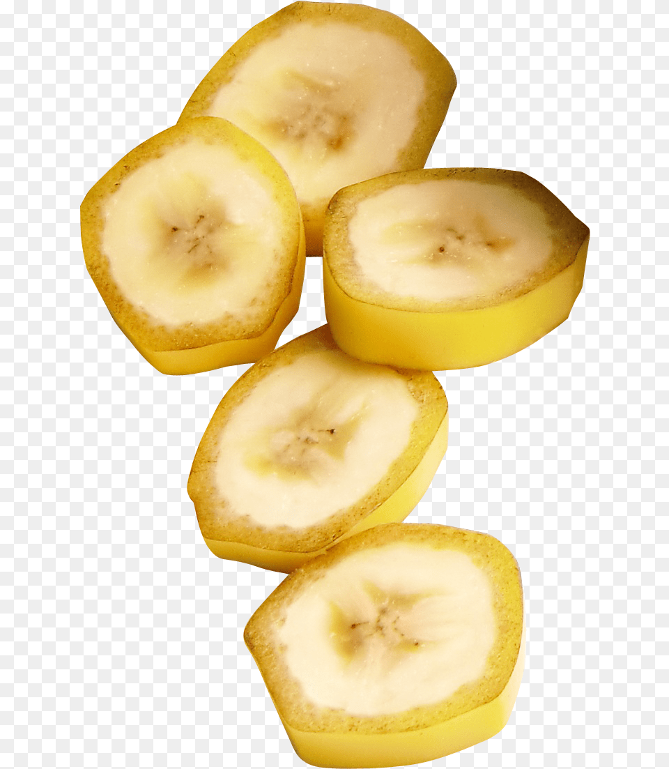 Clipart Banana Sliced Banana Slice, Produce, Food, Fruit, Plant Free Png Download