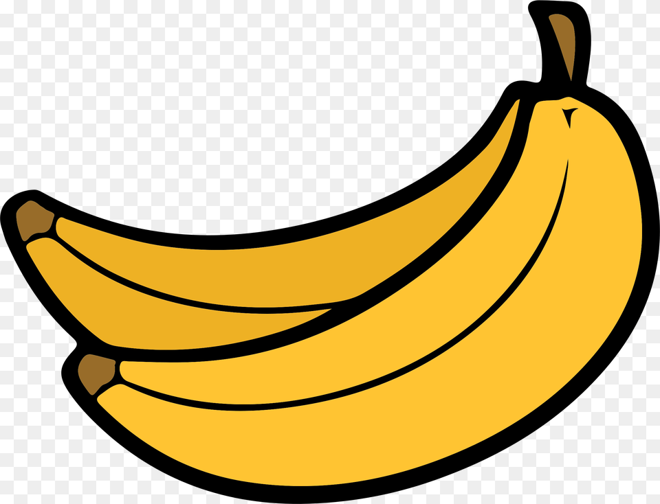 Clipart Banana With Regard To Banana Clipart, Produce, Food, Fruit, Plant Png Image