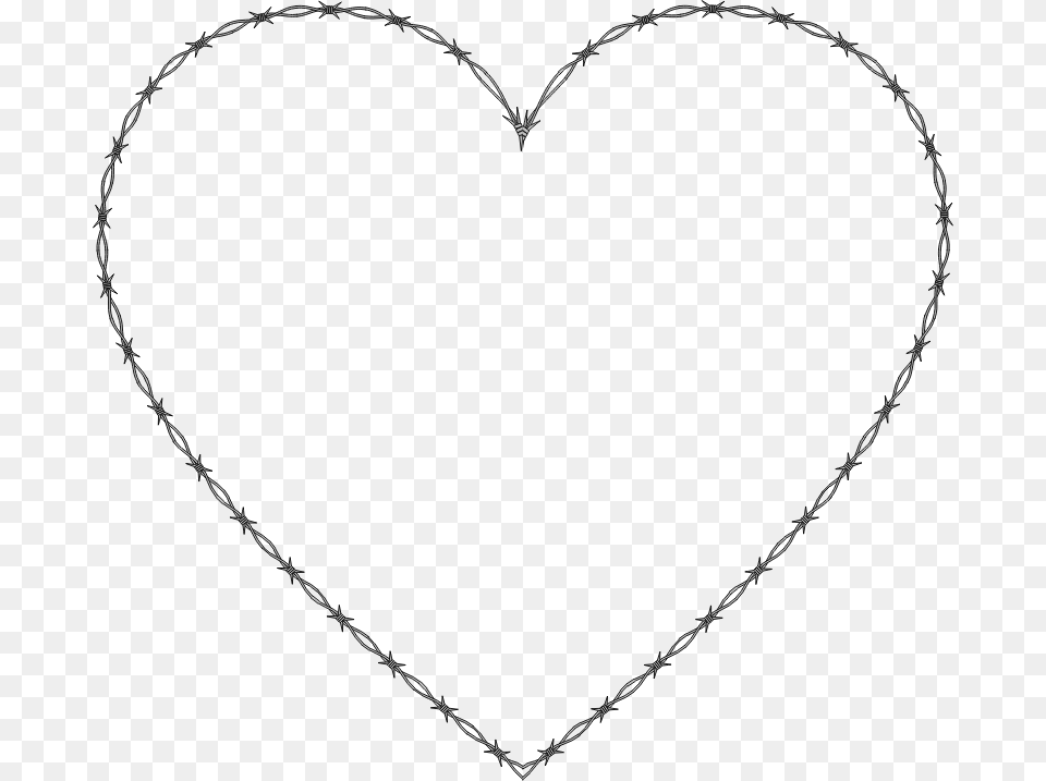 Clipart Barbed Wire Heart Dotted Line Heart Free Png Download