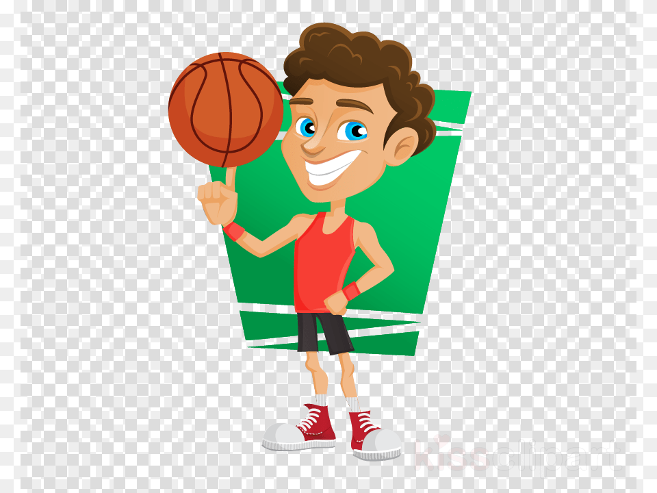 Clipart Basketball Player, Person, Face, Head, Footwear Free Png Download