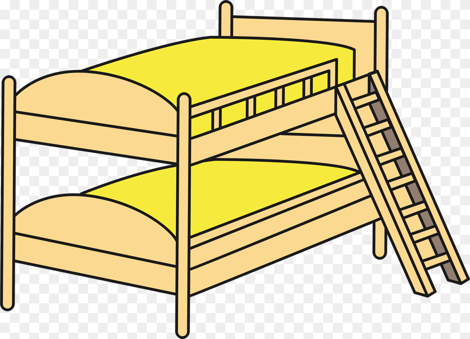 Clipart Bed Bunk Bed Clip Art Bunk Bed, Bunk Bed, Crib, Furniture, Infant Bed Free Png Download