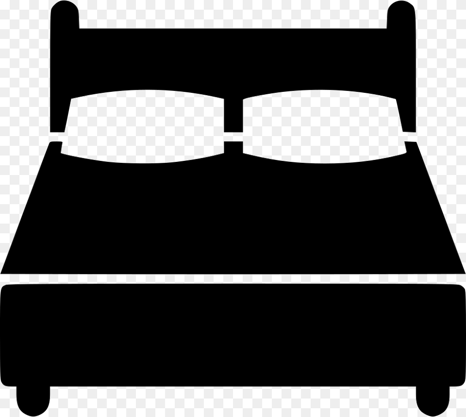 Clipart Bed Svg Double Bed Icon, Furniture, Stencil, Plant, Lawn Mower Free Png