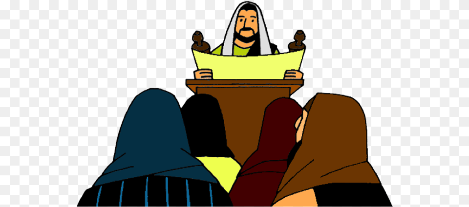 Clipart Bible Preacher Jesus In The Synagoge Clipart, Reading, Person, People, Adult Png