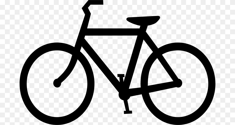 Clipart Bicycle Annaleeblysse, Gray Free Png Download