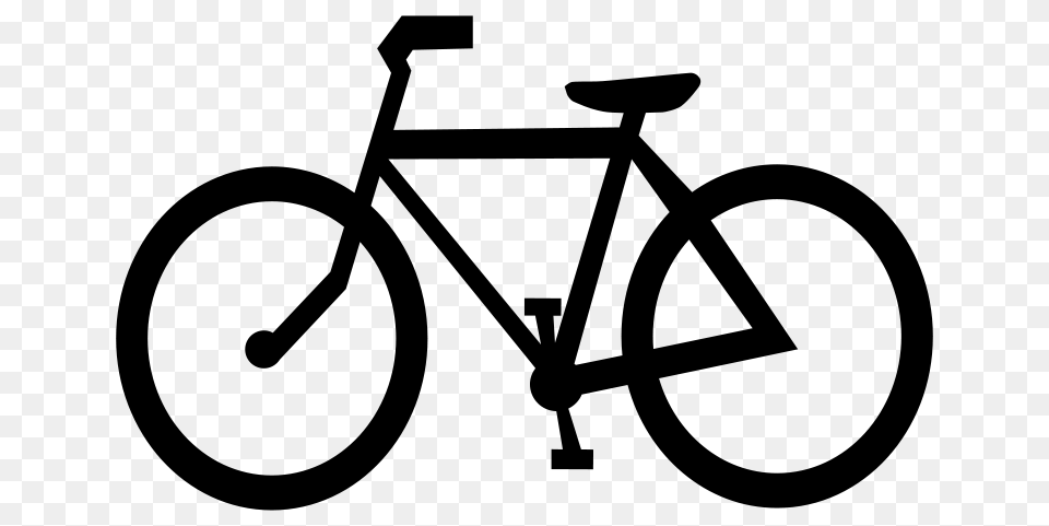 Clipart Bicycle Worker, Gray Png