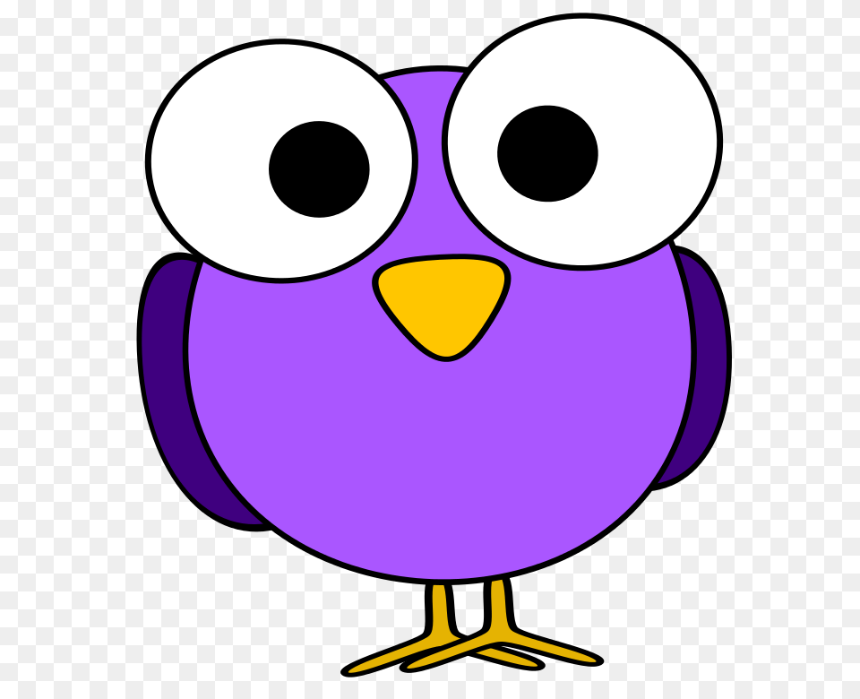 Clipart Big Eyes Face, Purple, Animal, Bird Png Image