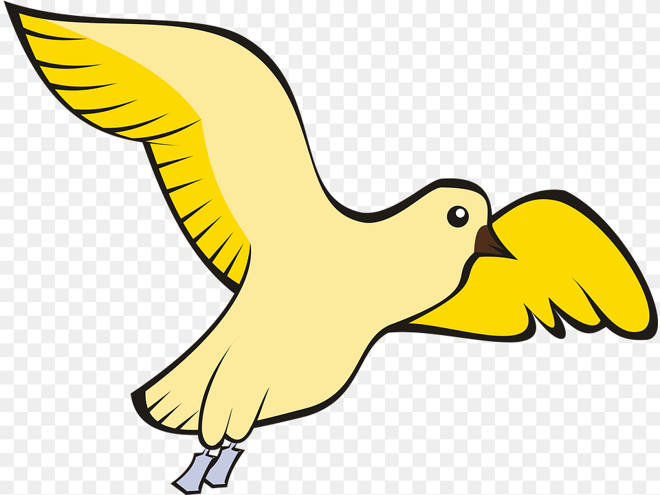 Clipart Bird Buzzard Yellow Pigeon Line Art Bird, Animal, Flying Free Transparent Png