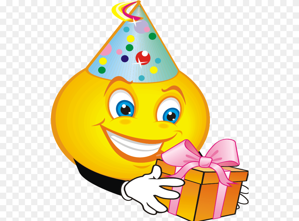 Clipart Birthday Emoji Emoticon Birthday, Clothing, Hat Free Png Download