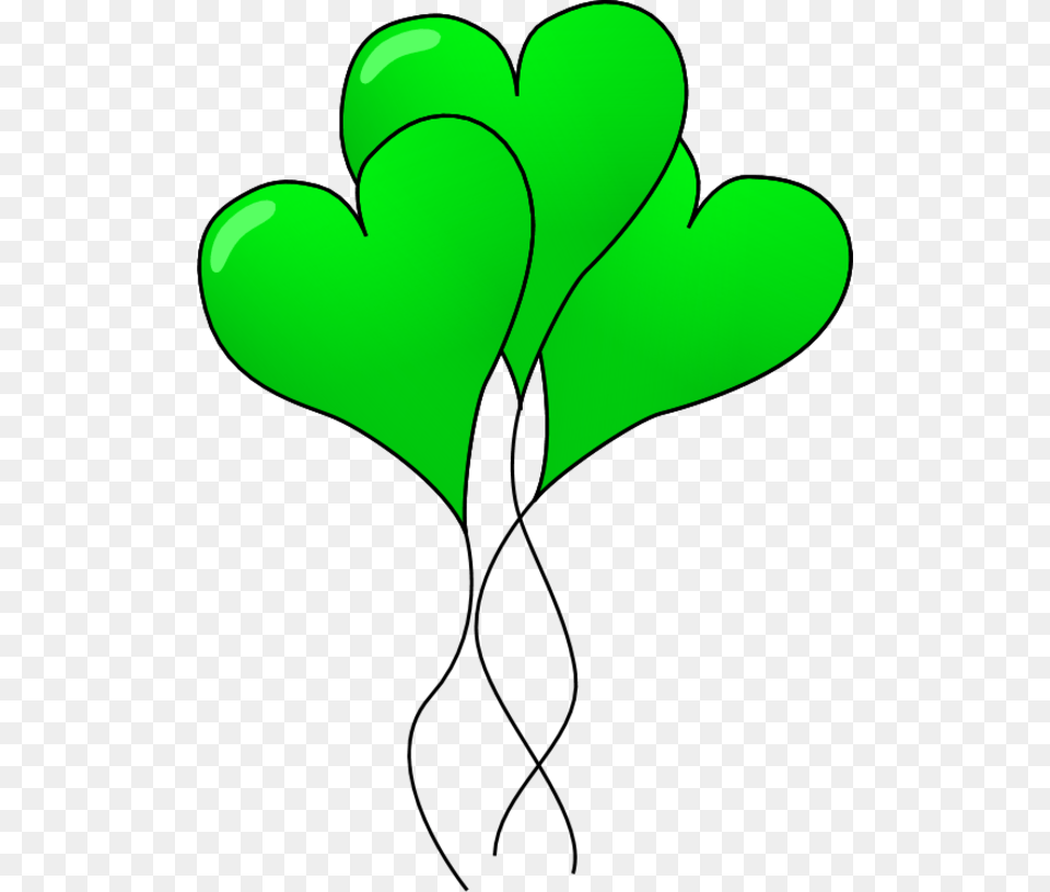 Clipart Birthday Heart Green Heart Balloons Clipart, Leaf, Plant, Light, Balloon Free Png