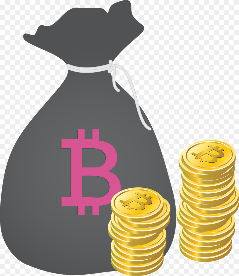 Clipart Bitcoin, Bag, Money Png Image