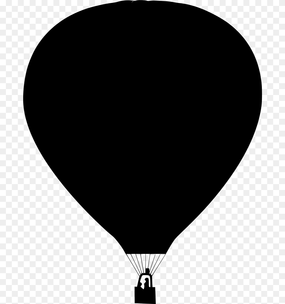 Clipart Black Air Balloon, Gray Png Image