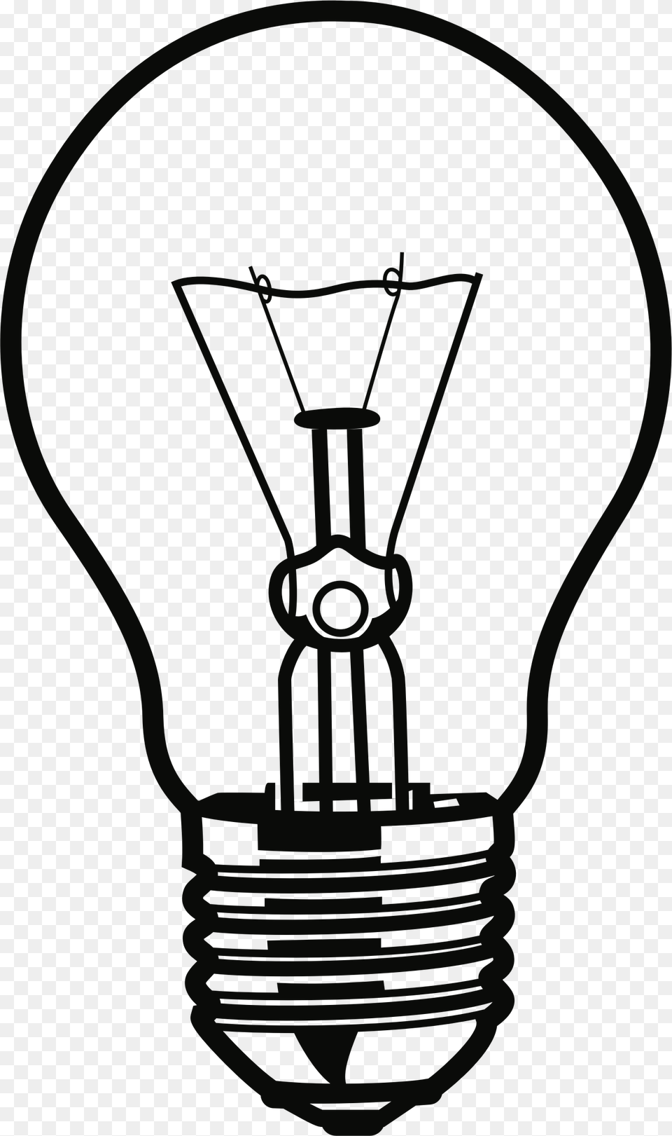 Clipart Black And White Download Onlinelabels Art Bulb Bulb Clip Art Black And White, Light, Lightbulb Free Png