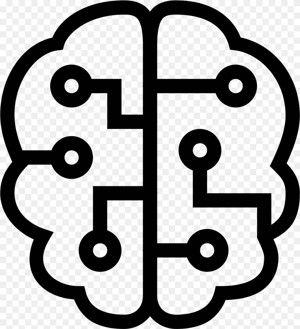 Clipart Black And White Icona Download Gratuito Artificial Intelligence Icon, Gray Free Png