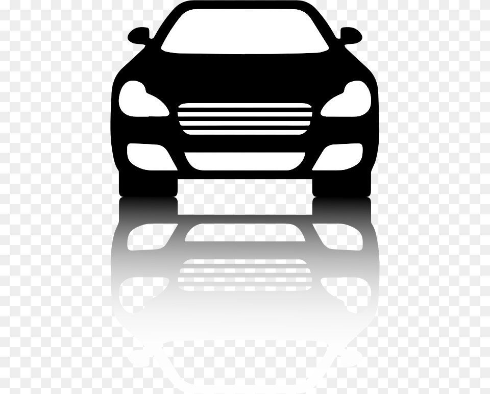 Clipart Black Car Front View With Shadow J10fzd Clipart Car Front Vector, Stencil, Bumper, Transportation, Vehicle Png Image