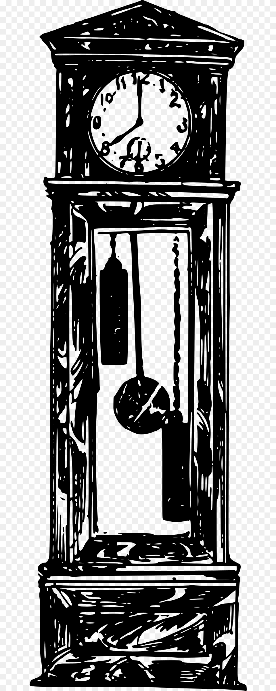 Clipart Black Grandfather Clock Clipart, Gray Png