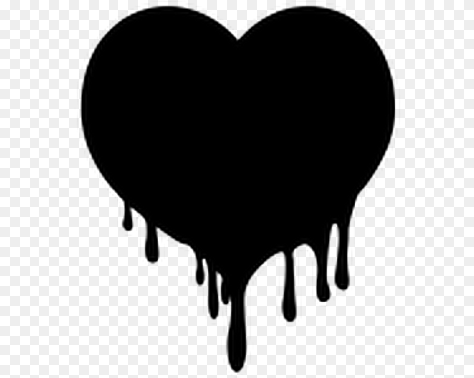 Clipart Black Heart Graphic Black And White Library Transparent Dripping Heart, Gray Png Image