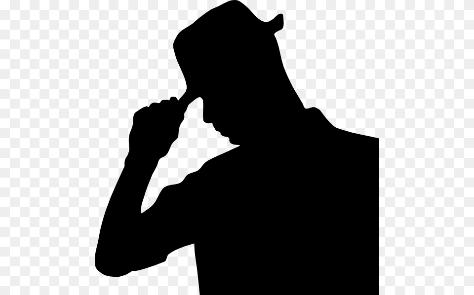 Clipart Black Man, Clothing, Hat, Silhouette, Adult Free Png