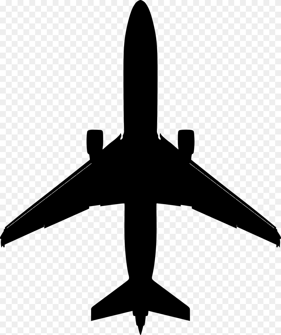 Clipart Black Plane, Gray Free Transparent Png
