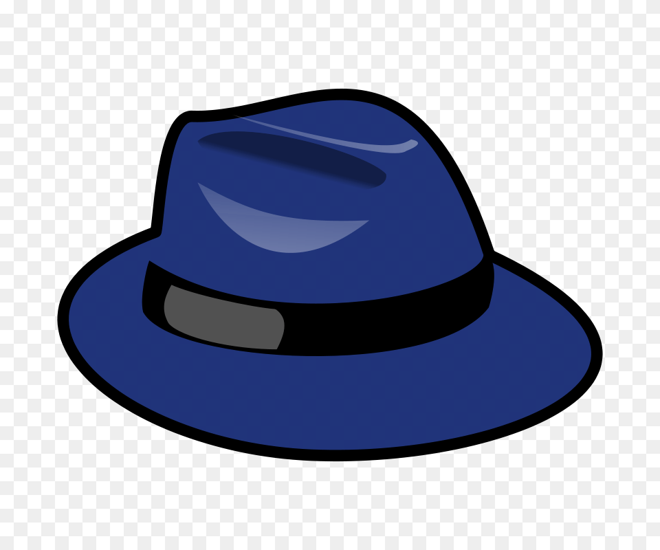 Clipart Blue Fedora Jcsalomon, Clothing, Hat, Sun Hat, Hardhat Free Png Download
