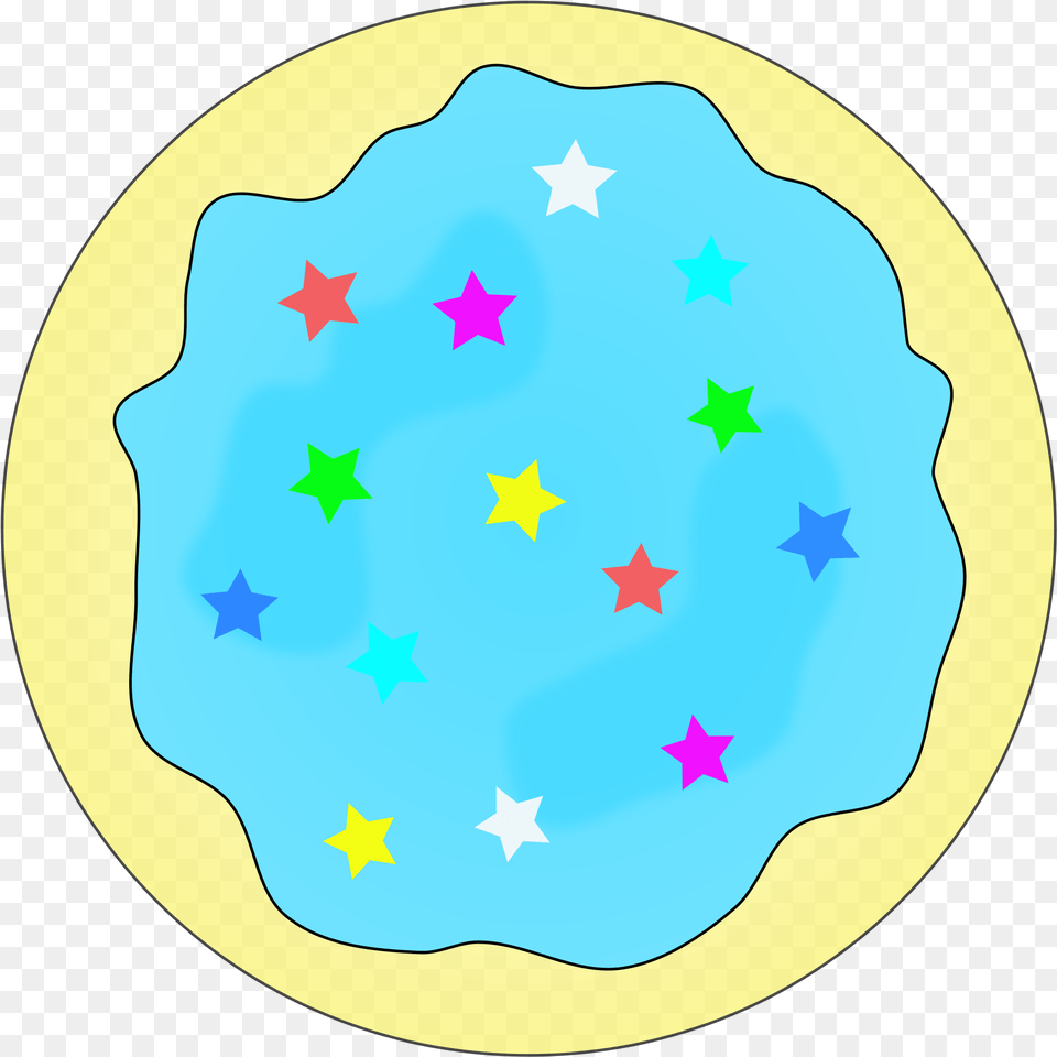 Clipart Blue Sugar Cookie Star And Moon Stencil, Nature, Night, Outdoors, Symbol Free Png Download