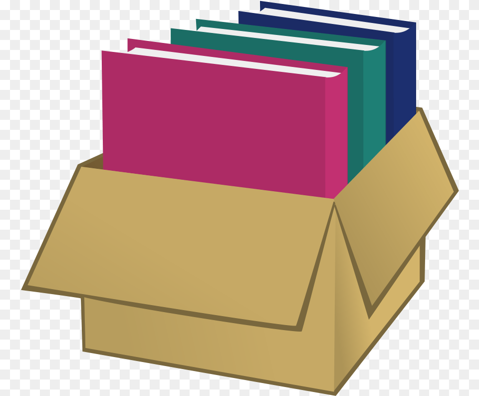 Clipart Book Vector Books In A Box Clipart, Mailbox, Cardboard, File Free Png Download