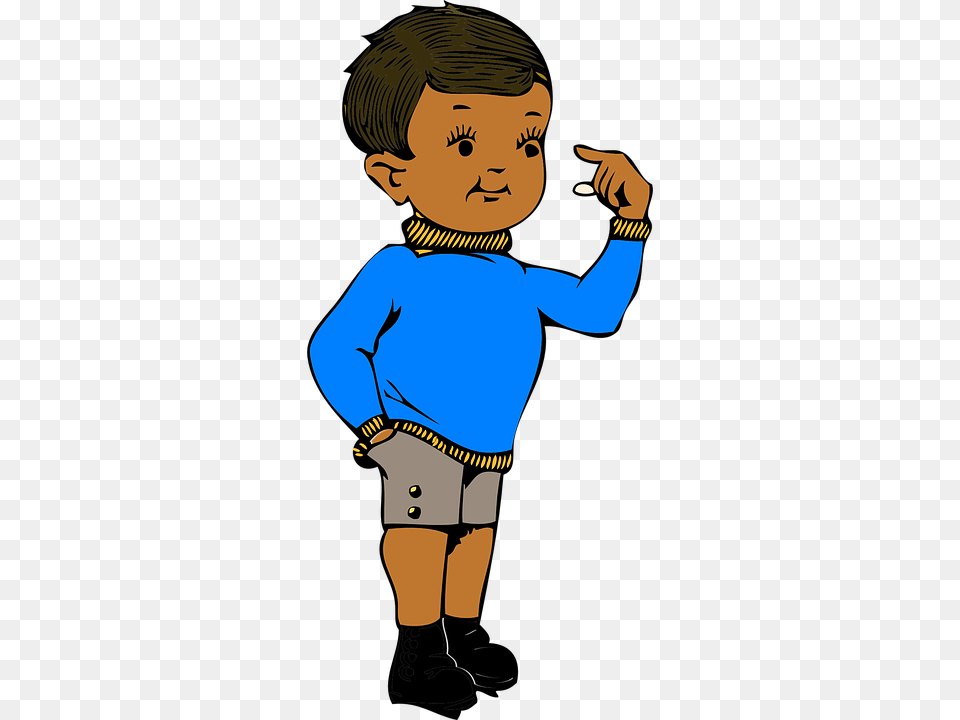 Clipart Boy Pointing To Self Clip Art, Baby, Person, Face, Head Png