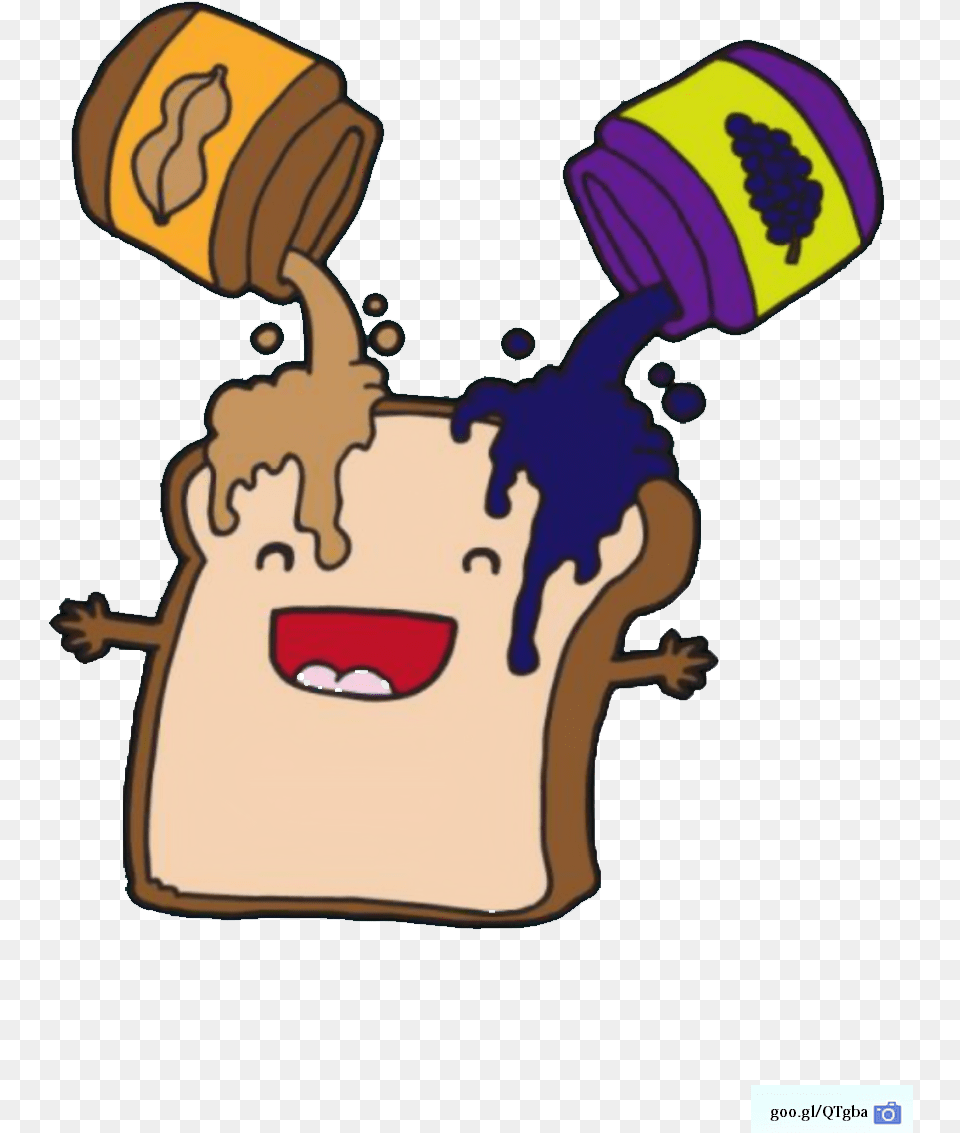 Clipart Bread Jam Peanut Butter Jelly Sandwich Animation, Baby, Person, Clothing, Hat Png