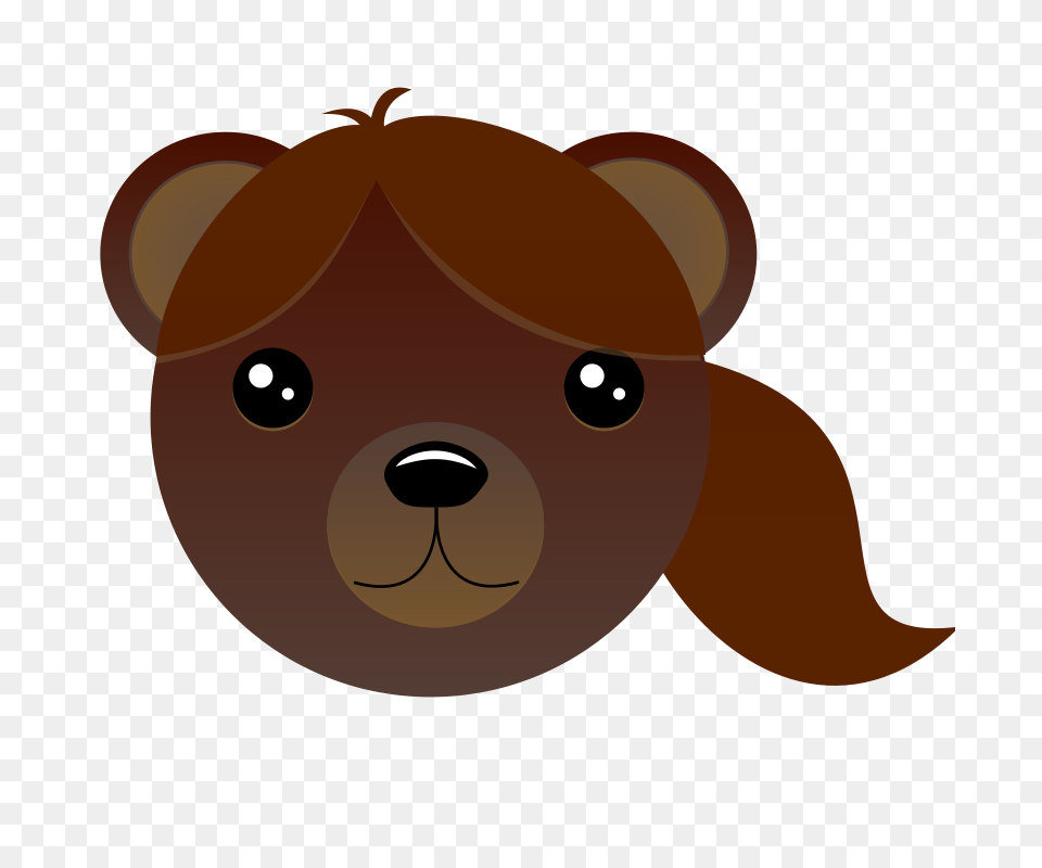 Clipart Brown Bear With Pony Tail Intergrapher, Toy, Nature, Outdoors, Snow Free Transparent Png