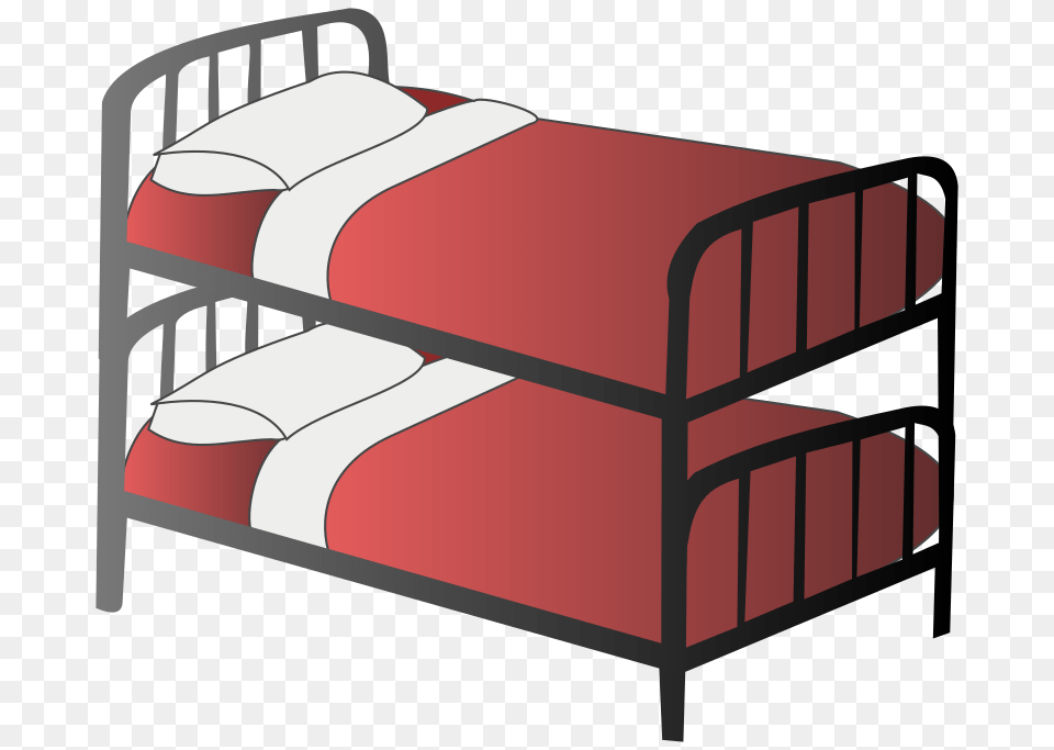Clipart Bunk Bed Bunk Bed Dorms Clip Art, Bunk Bed, Crib, Furniture, Infant Bed Free Png