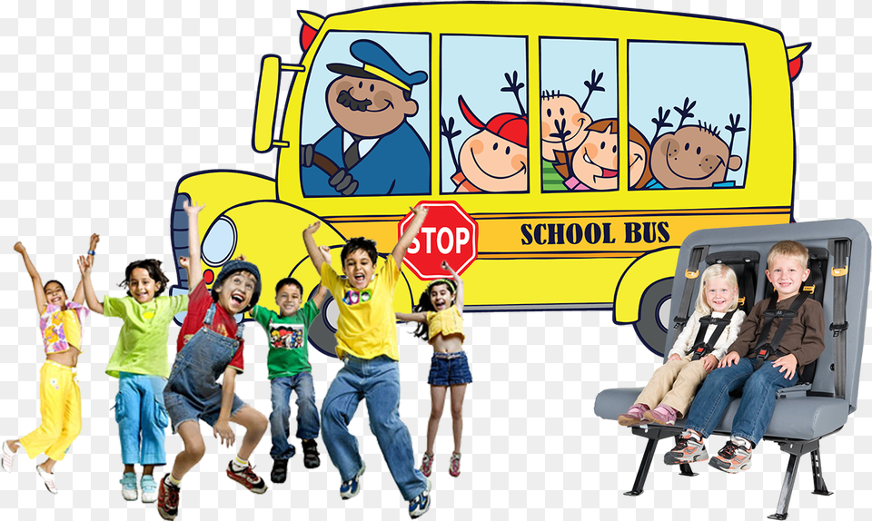 Clipart Bus School Excursion Television An Effective Tool In Building, Vehicle, Transportation, Person, Male Free Png