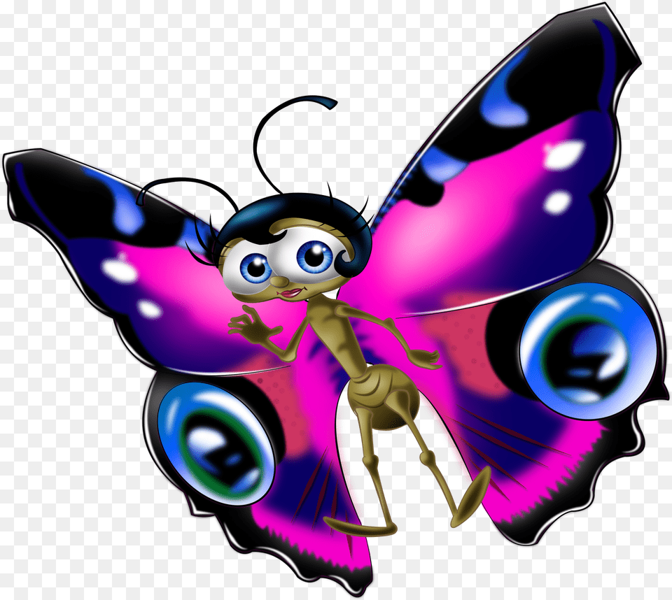 Clipart Butterfly Character Butterflies Animated, Art, Graphics, Purple, Smoke Pipe Png Image