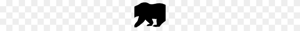 Clipart California Bear Outline Clipart For Teachers California, Silhouette, Animal, Elephant, Mammal Free Transparent Png
