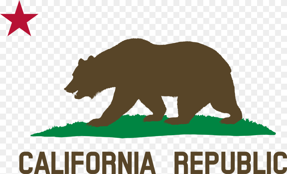 Clipart California Republic Bear, Animal, Mammal, Wildlife, Brown Bear Free Png