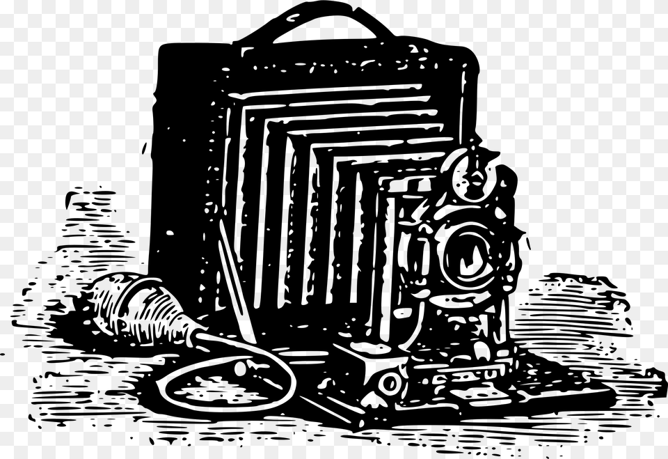 Clipart Camera Old Fashioned Photo Camera Style, Gray Png Image