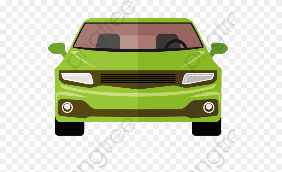 Clipart Car Front View Front Cartoon Car, Machine, Wheel, Bumper, Transportation Free Transparent Png
