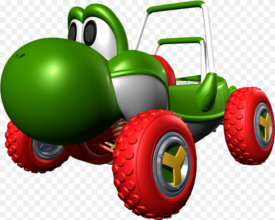 Clipart Car Racetrack Mario Kart Yoshi Car, Buggy, Vehicle, Transportation, Machine Png Image