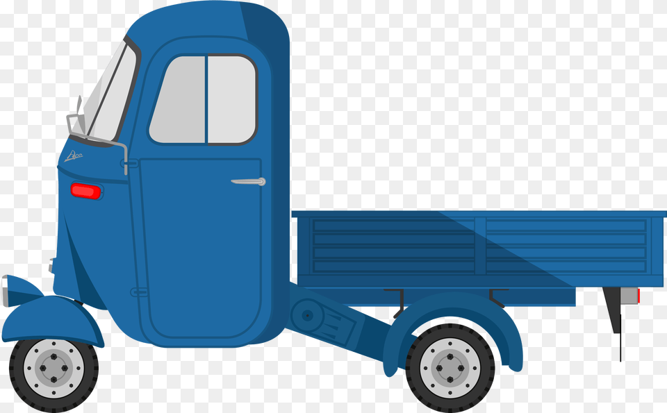 Clipart Cars Blue Transparent Free For Piaggio Ape Clipart, Pickup Truck, Transportation, Truck, Vehicle Png