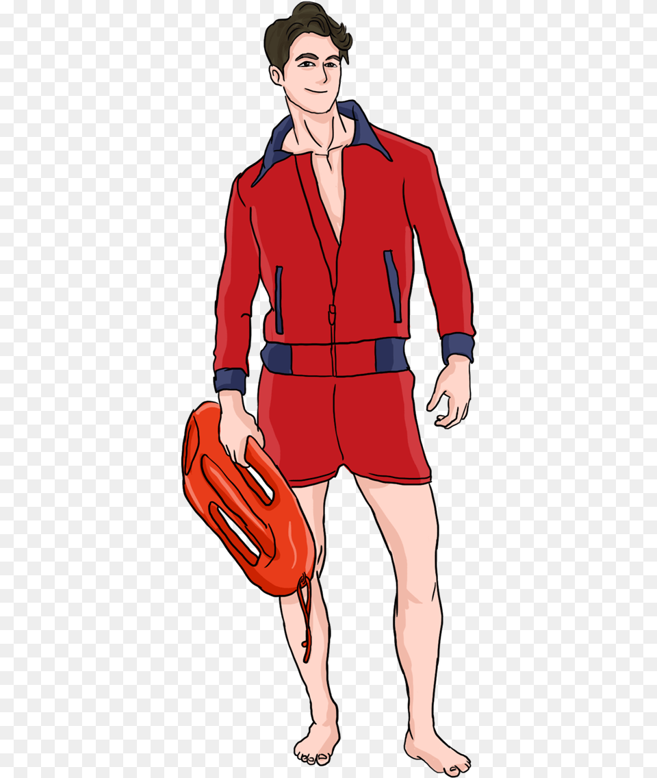 Clipart Cartoon Lifeguard, Adult, Person, Man, Male Free Png Download