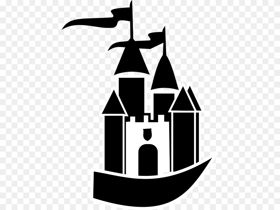 Clipart Castle, Stencil, Smoke Pipe Free Transparent Png