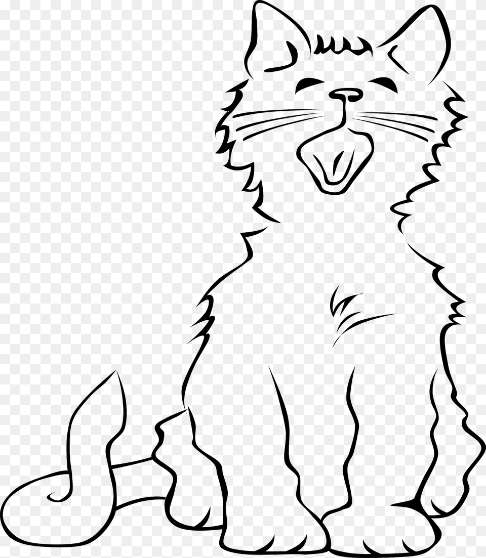Clipart Cat Crying, Gray Free Transparent Png