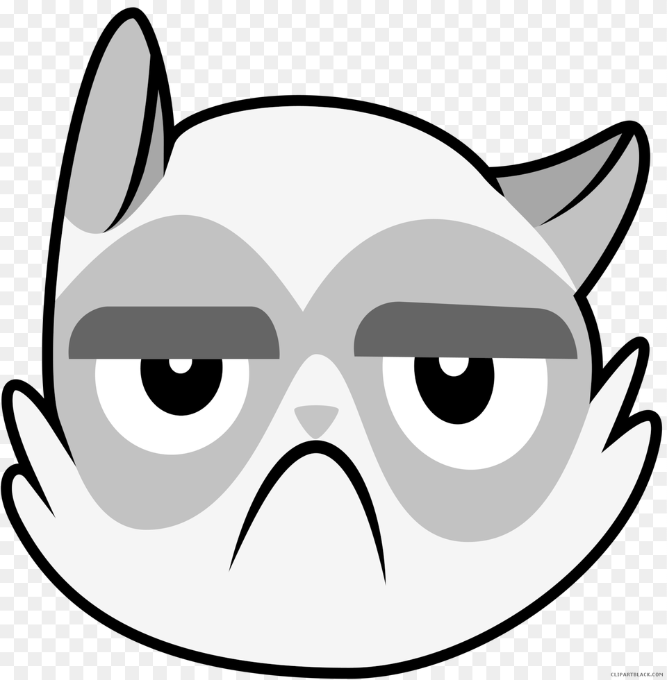 Clipart Cat Face Black And White Cat Face Clipart Yu No Die Meme, Animal, Fish, Sea Life, Shark Free Png