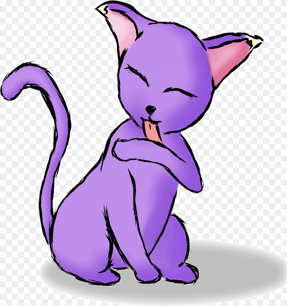 Clipart Cat Gif Animated Download Clip Art On Cat Gif Clipart, Purple, Baby, Person, Face Free Png