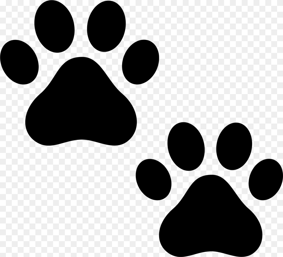 Clipart Cat Paws Clipartall Cat Paw Print, Gray Png